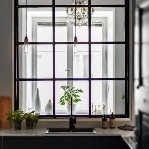 Verrière cuisine noir